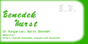 benedek wurst business card